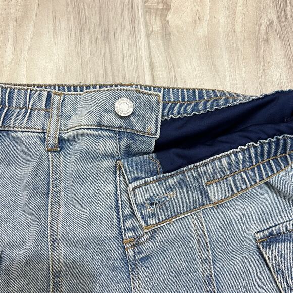 Girls Vanilla Star Frayed Hem Denim Cargo Skirt Size 12 - Picture 4 of 10